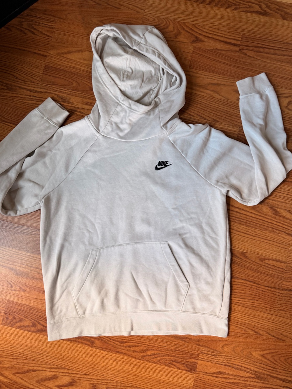 Nike Cream Pullover Hoodie with Black Swoosh
